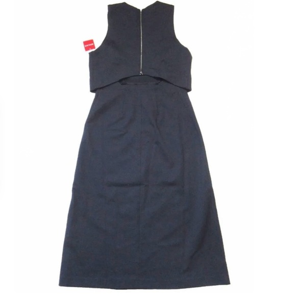 Spanx Ponte Fitted Midi Sleeveless Sheath Dress NWT Women’s 1X Classic Navy - Picture 6 of 10